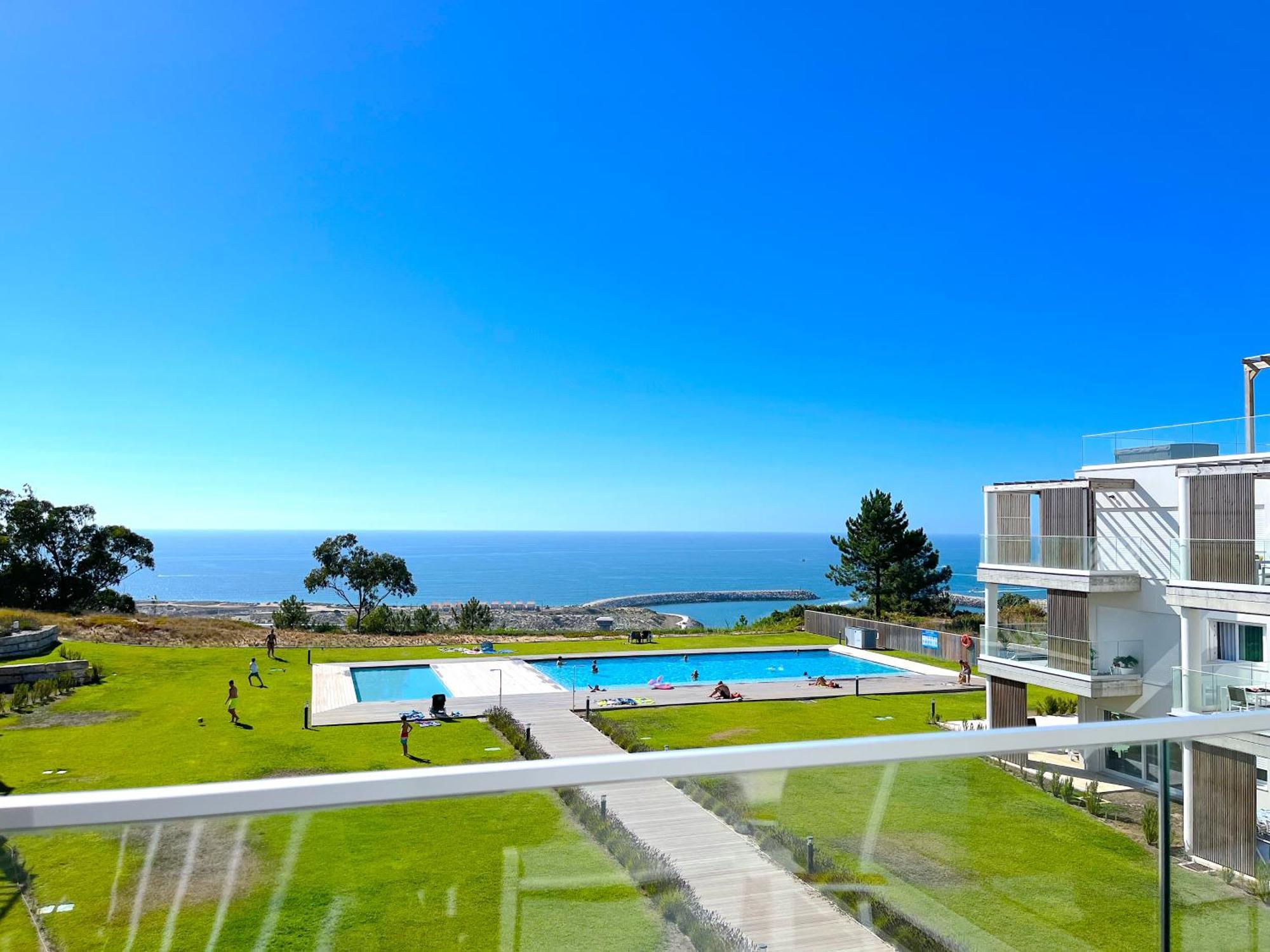 Mar A Vista - Condominium With Pool, Gym And Sea Views ナザレ エクステリア 写真