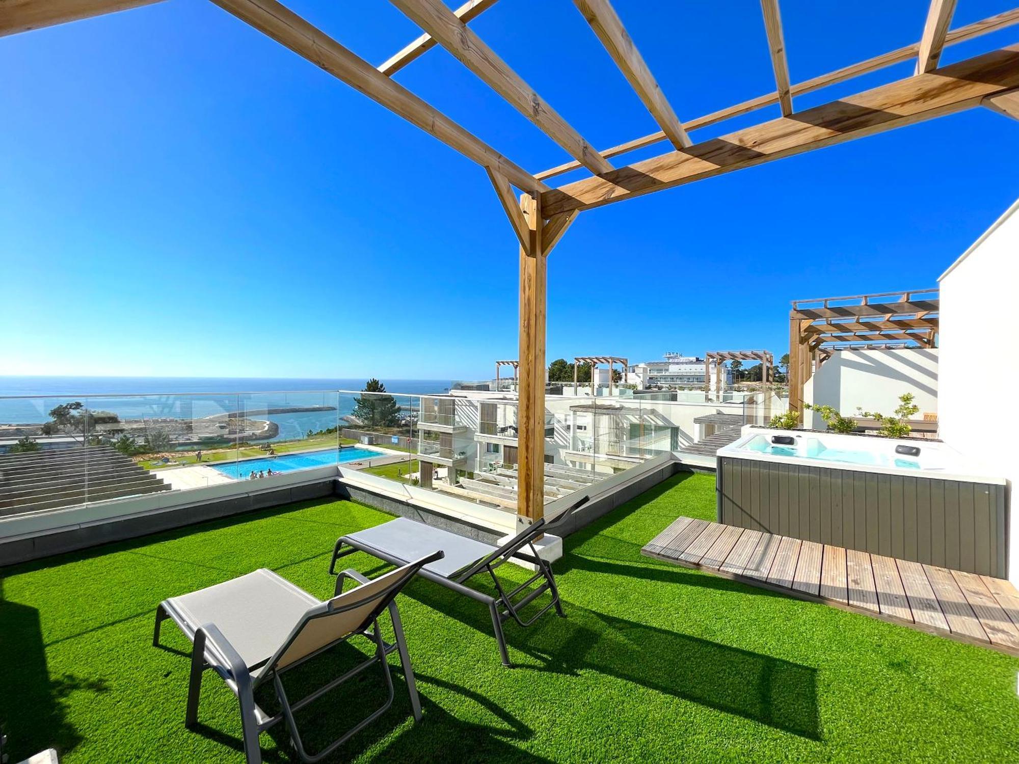 Mar A Vista - Condominium With Pool, Gym And Sea Views ナザレ 部屋 写真