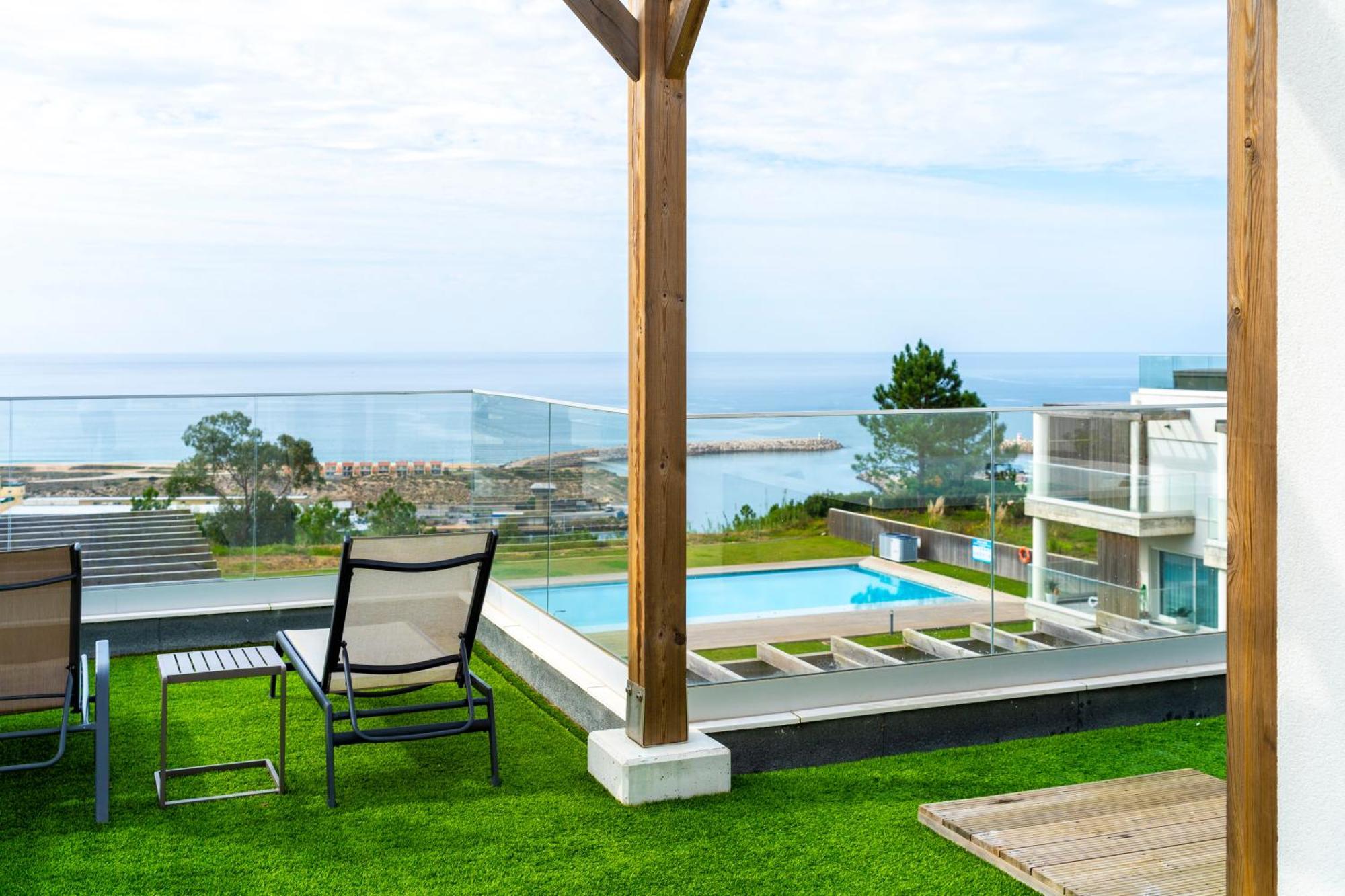 Mar A Vista - Condominium With Pool, Gym And Sea Views ナザレ エクステリア 写真